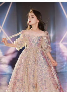 Rainbow Sparkle Evening Dress for Children