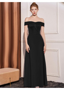 Elegancia Intemporal: Vestido de Noche Largo Negro