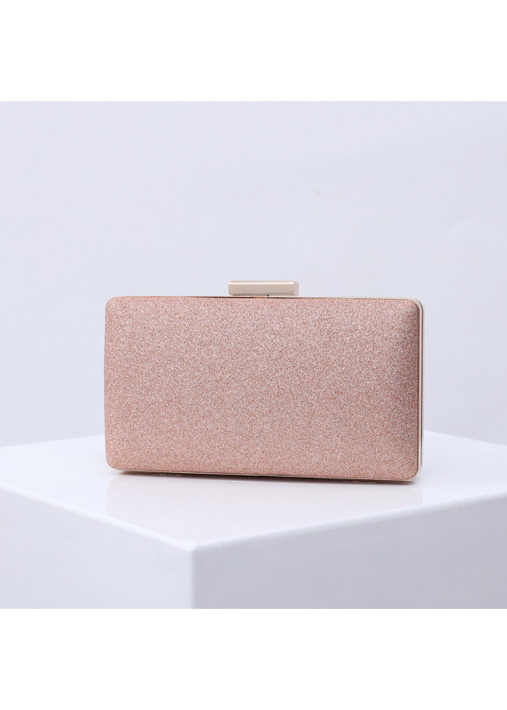 Elegant Square-Shaped Evening Clutch in Glittering Resin