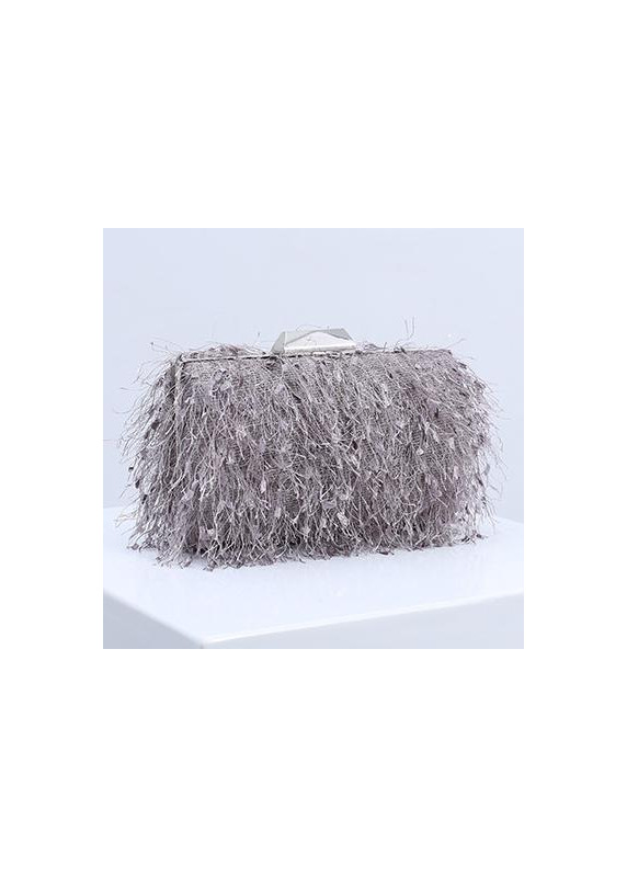 Evening Clutch with Light Airy Fringes