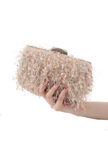 Evening Clutch with Light Airy Fringes