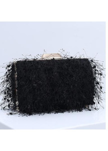 Evening Clutch with Light Airy Fringes