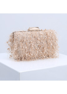 Evening Clutch with Light Airy Fringes