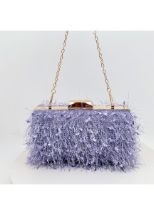 Evening Clutch with Light Airy Fringes