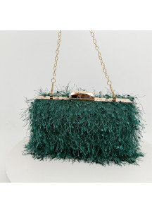 Evening Clutch with Light Airy Fringes