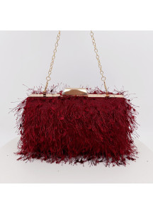 Evening Clutch with Light Airy Fringes