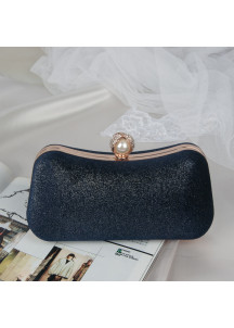 Evening Clutch in Blue Velvet with Sequins