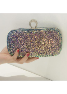 Evening Clutch Covered with Multicolored Sequins