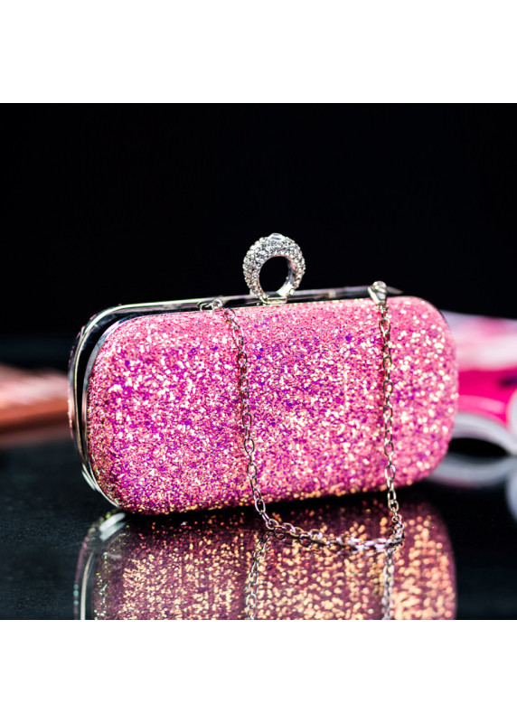 Evening Clutch Covered with Multicolored Sequins