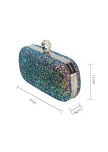 Evening Clutch Covered with Multicolored Sequins