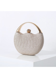 Elegant Evening Clutch with Rounded Metal Handle