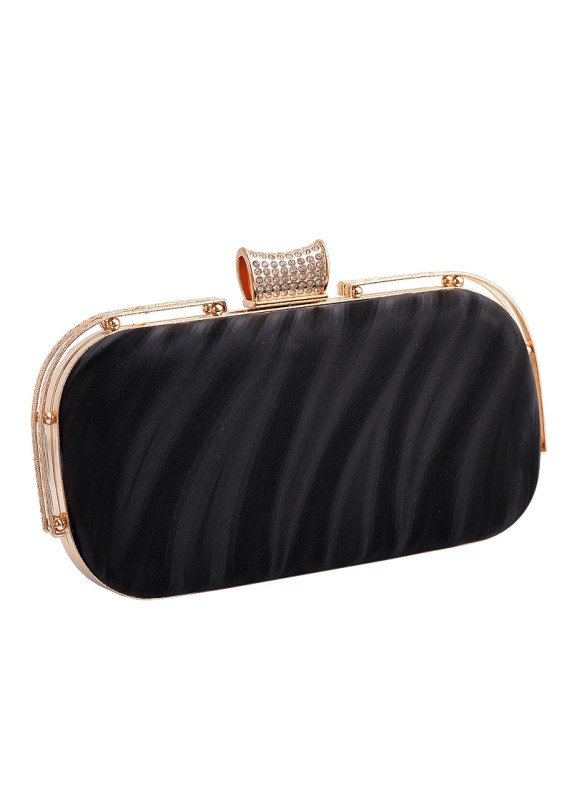 Elegant Evening Clutch with Wavy Lines