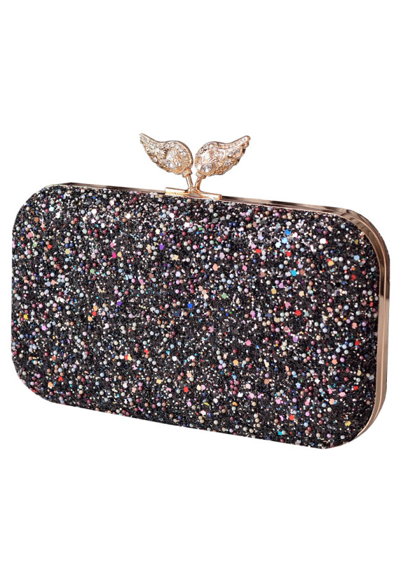 Sparkling Evening Clutch with Multicolored Sequins