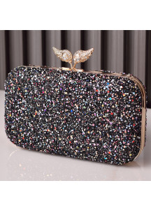 Sparkling Evening Clutch with Multicolored Sequins