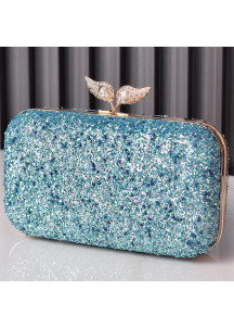 Sparkling Evening Clutch with Multicolored Sequins