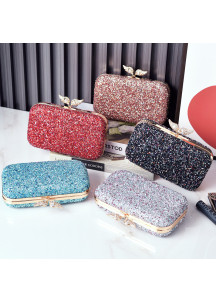 Sparkling Evening Clutch with Multicolored Sequins