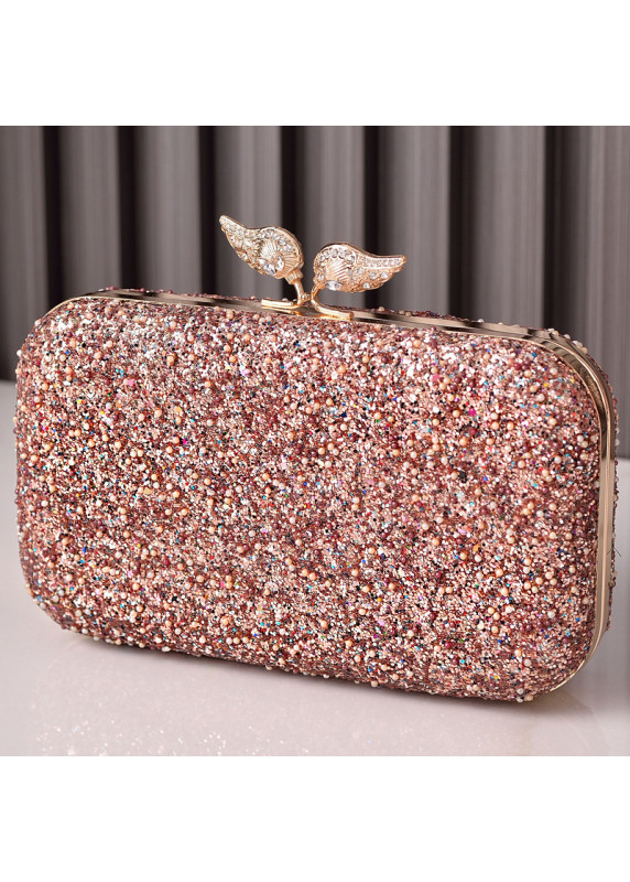 Sparkling Evening Clutch with Multicolored Sequins