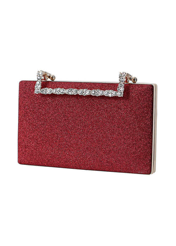 Sparkling Evening Clutch with Crystal-Adorned Clasp