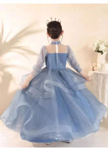 robe de cérémonie pour enfants féerique bleu ciel