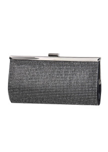 Black Evening Clutch Covered in Sparkling Crystals