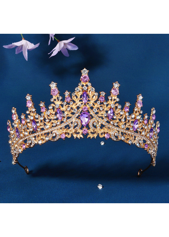 Diadema de Noche de Cristal Negro con Estilo Barroco de Lujo