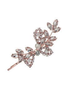 Sparkling Crystal Hairpin with Floral Design