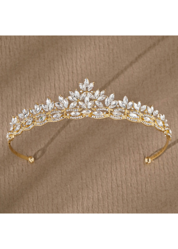 Diadema de noche elegante adornada con cristales centelleantes y diseño floral