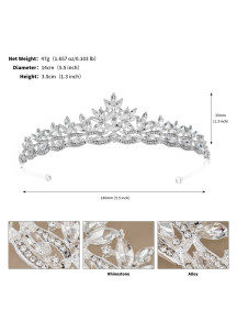 Elegant Evening Tiara Adorned with Sparkling Crystals and Floral Design