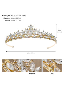 Elegant Evening Tiara Adorned with Sparkling Crystals and Floral Design