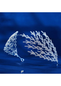 Sparkling Crystal Headband with Modern Ice Queen Design