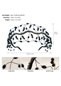 Serre-tête de mariée scintillante rehaussé par les perles translucides