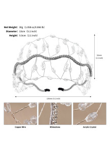 Serre-tête de mariée scintillante rehaussé par les perles translucides