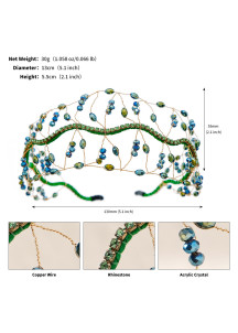 Serre-tête de mariée scintillante rehaussé par les perles translucides