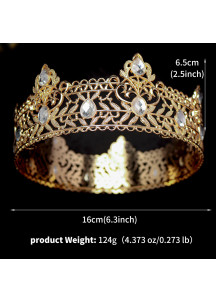 Exquisite Crown with Delicate Floral Design Enhanced by Precious Crystals