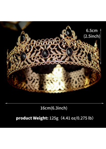 Exquisite Crown with Delicate Floral Design Enhanced by Precious Crystals