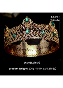 Exquisite Crown with Delicate Floral Design Enhanced by Precious Crystals