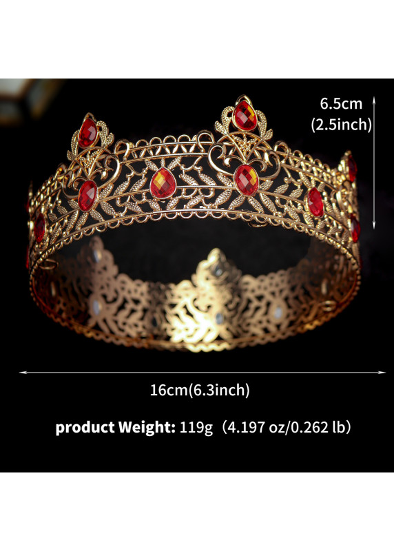 Exquisite Crown with Delicate Floral Design Enhanced by Precious Crystals