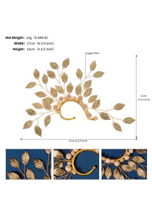 délicat ornement capillaire à feuilles d'argent design reine des bois