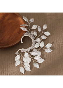 Delicate Silver Leaf Hair Ornament: Forest Queen Elegance