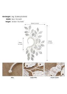 délicat ornement capillaire à feuilles d'argent design reine des bois