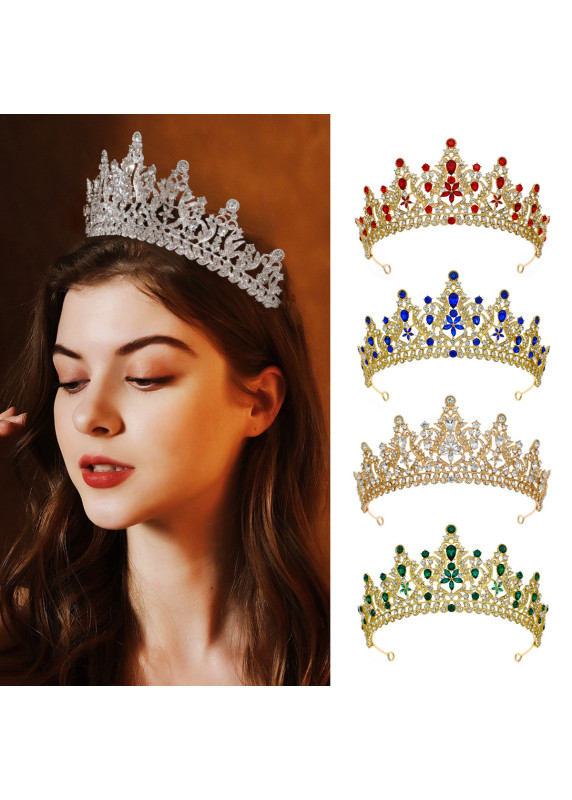 Evening Tiara: Floral Motif Design with Sparkling Stones