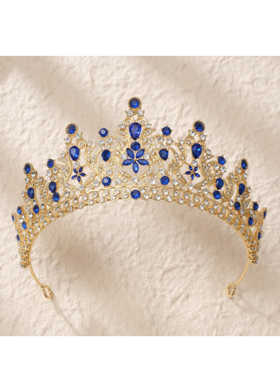 Evening Tiara: Floral Motif Design with Sparkling Stones