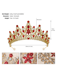 diadème de soirée design à motifs floraux avec pierres scintillantes