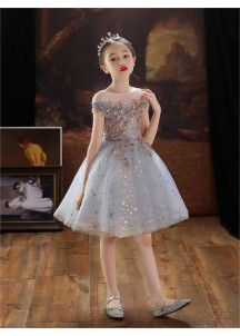 Sky Blue tulle Flower Girl Dress