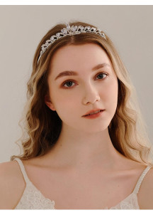 Festive Headband Tiara Adorned with Sparkling Crystals