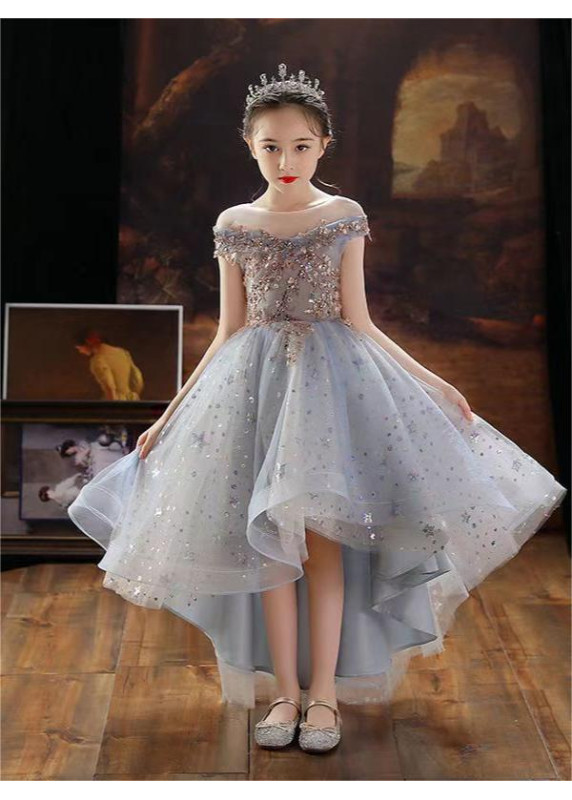 Fairy Champagne Tulle Flower Girl Dress