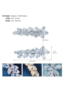 épingle à cheveux avec cristaux scintillants à motifs floraux