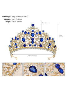 Élégante diadème ornée de scintillants cristaux et pierres précieuses couleurs vives