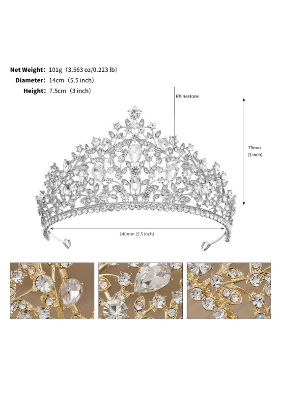 Diadema Elegante Adornada con Cristales Centelleantes y Piedras Preciosas de Colores Vividos