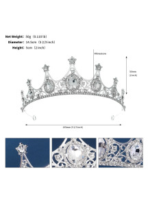 Diadema de Noche con Cristales Verdes y Negros, Digna de una Reina